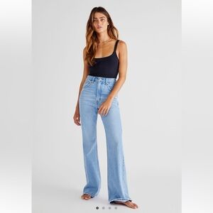 NWT Free People Marine Babe Easy Street Levi Flare Jeans size 31/12